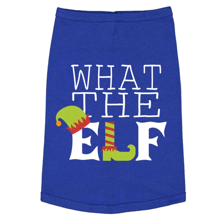 What The Elf Funny Christmas Festive Graphic Holiday Great Gift Doggie Tank