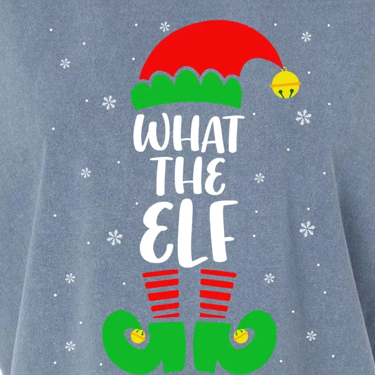 What The Elf Funny Christmas Elf Lover Matching Family Gift Garment-Dyed Women's Muscle Tee