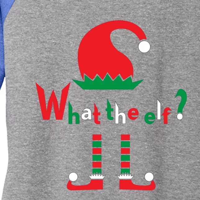 What The Elf Funny Christmas Wear Gift Women's Tri-Blend 3/4-Sleeve Raglan Shirt