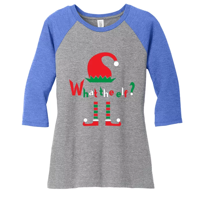 What The Elf Funny Christmas Wear Gift Women's Tri-Blend 3/4-Sleeve Raglan Shirt