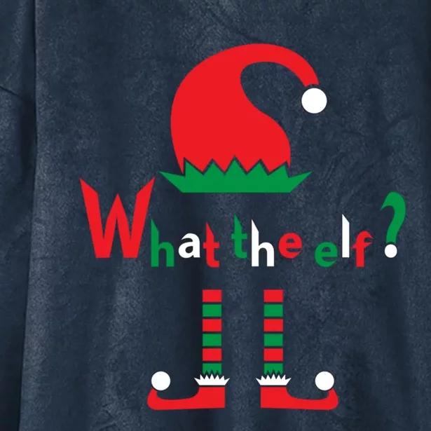 What The Elf Funny Christmas Wear Gift Hooded Wearable Blanket