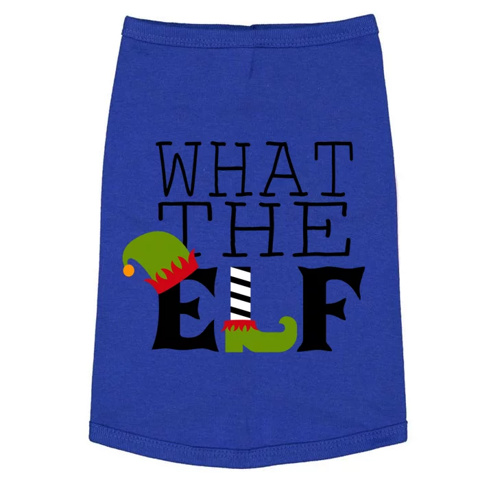 What The Elf Funny Christmas Festive Graphic Holiday Cool Gift Doggie Tank