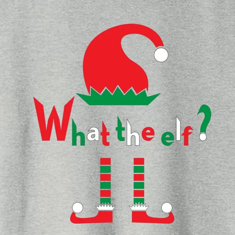 What The Elf Funny Christmas Wear Funny Gift Women's Crop Top Tee