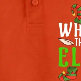 What The Elf Funny Ears No Swearing Christmas Gift Dry Zone Grid Performance Polo