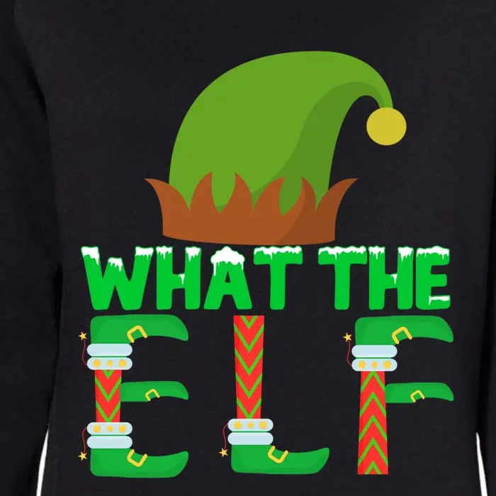 What The Elf Funny Family Matching Christmas Gift Womens California Wash Sweatshirt