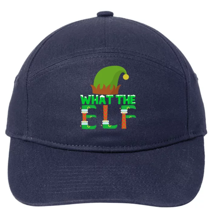 What The Elf Funny Family Matching Christmas Gift 7-Panel Snapback Hat