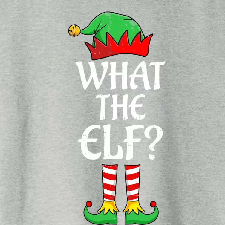 What The Elf Group Matching Family Christmas Outfit Pajama Meaningful Gift Women's Crop Top Tee