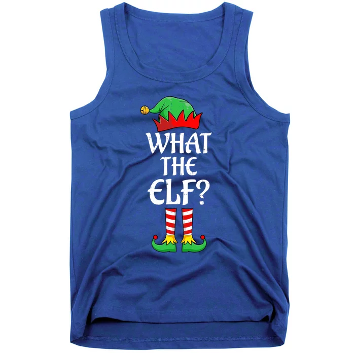 What The Elf Group Matching Family Christmas Outfit Pajama Funny Gift Tank Top