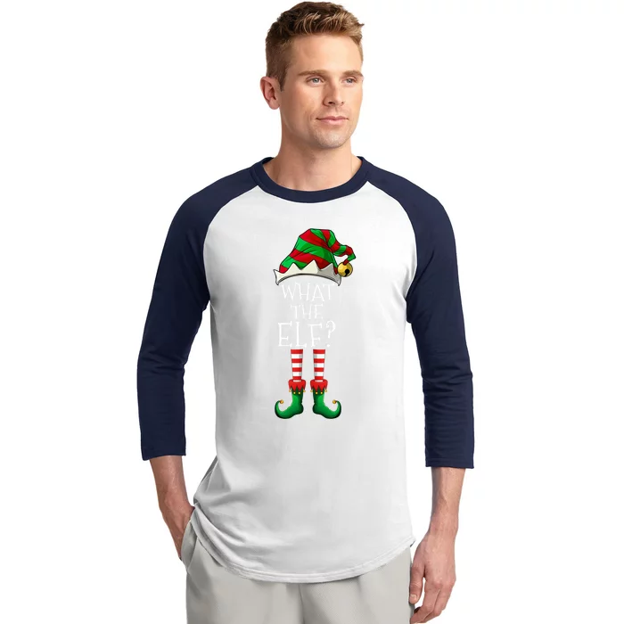 What The Elf Matching Family Group Christmas Party Pajama Gift Baseball Sleeve Shirt