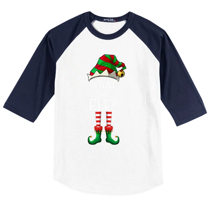 What The Elf Matching Family Group Christmas Party Pajama Gift Baseball Sleeve Shirt