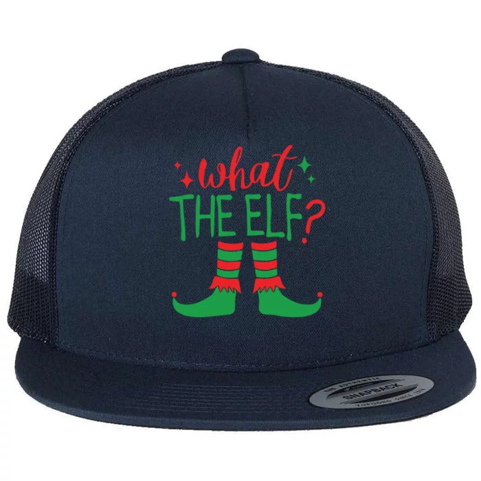 What The Elf Gift Flat Bill Trucker Hat