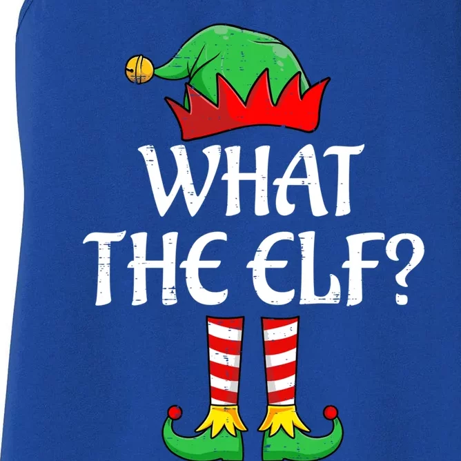 What The Elf Matching Family Christmas Gift Women's Racerback Tank