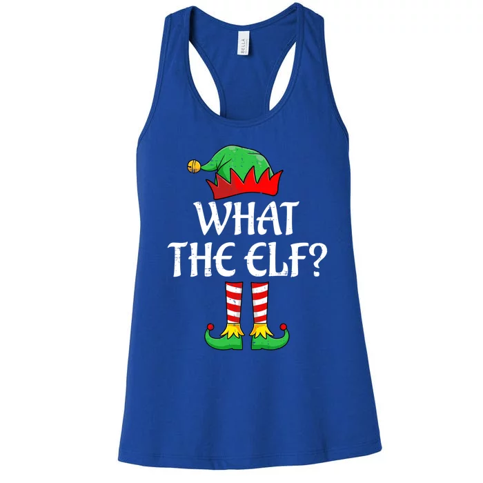 What The Elf Matching Family Christmas Gift Women's Racerback Tank