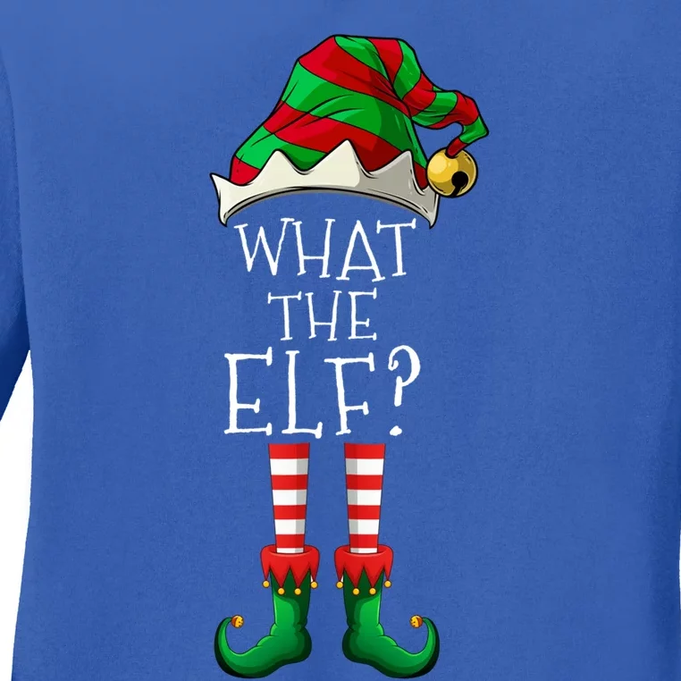 What The Elf Matching Family Group Christmas Party Pajama Gift Ladies Long Sleeve Shirt