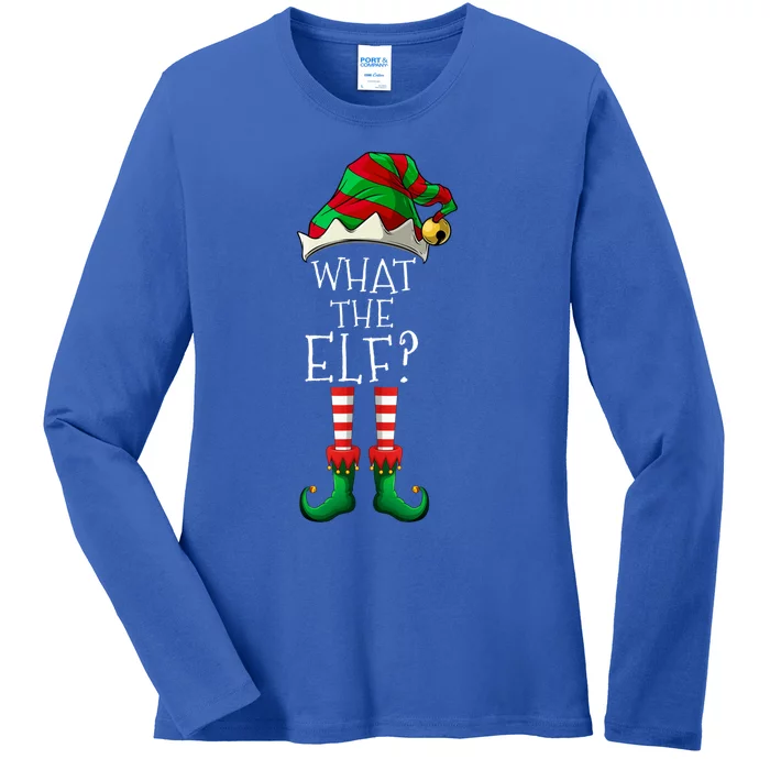 What The Elf Matching Family Group Christmas Party Pajama Gift Ladies Long Sleeve Shirt