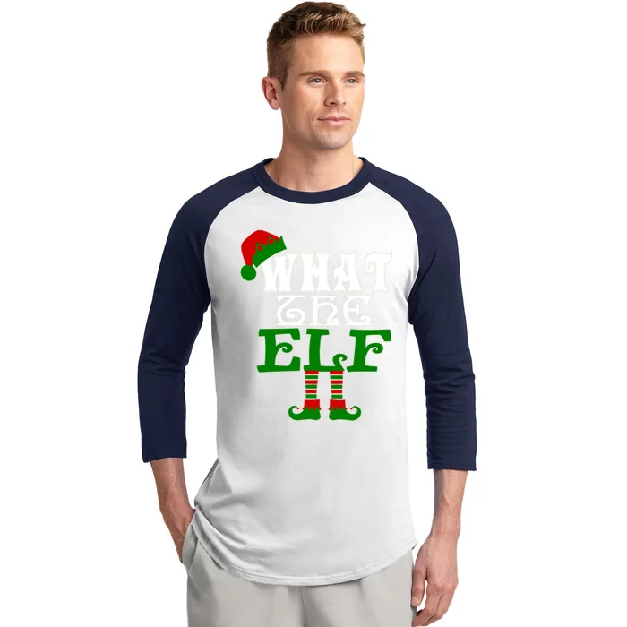 What The Elf Ugly Christmas Funny Gift Baseball Sleeve Shirt