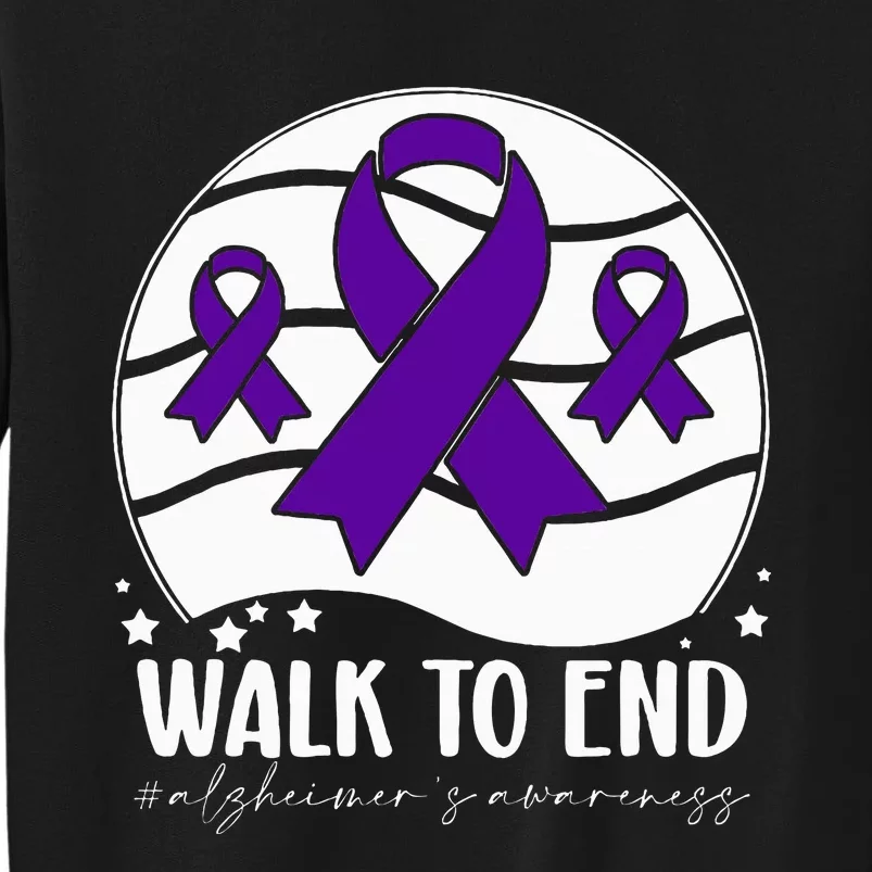 Walk To EndAlzheimer's Awareness ribbon Sweatshirt