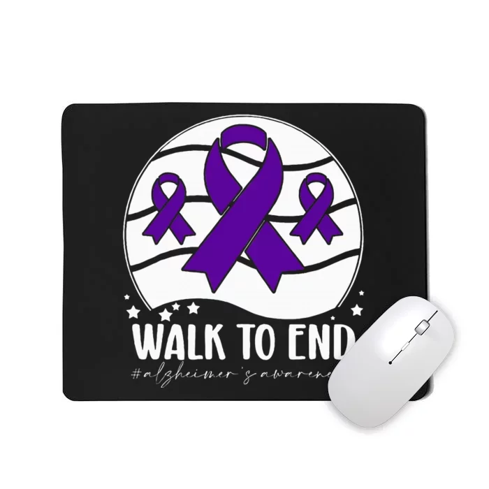 Walk To EndAlzheimer's Awareness ribbon Mousepad