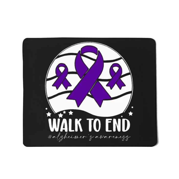 Walk To EndAlzheimer's Awareness ribbon Mousepad