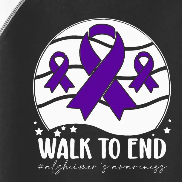 Walk To EndAlzheimer's Awareness ribbon Toddler Fine Jersey T-Shirt