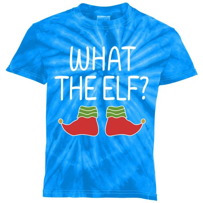 What The Elf Ugly Christmas Funny Gift Kids Tie-Dye T-Shirt