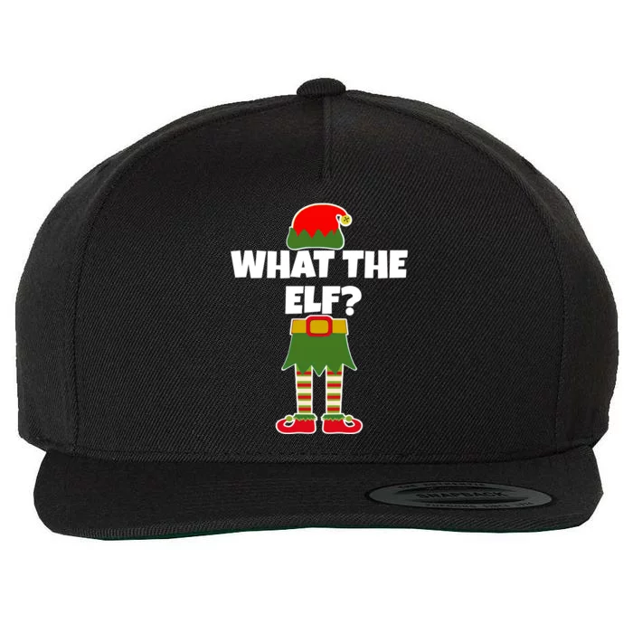 What The Elf? Funny Christmas Elf Holiday Gift Wool Snapback Cap