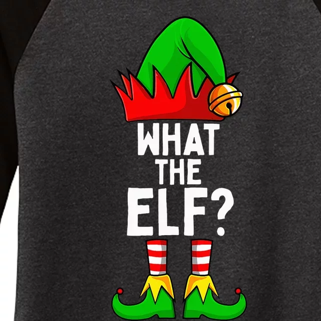 What The Elf Matching Family Christmas Women's Tri-Blend 3/4-Sleeve Raglan Shirt