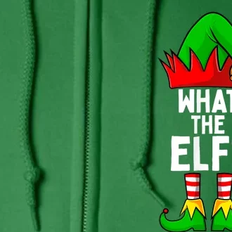 What The Elf Matching Family Christmas Full Zip Hoodie