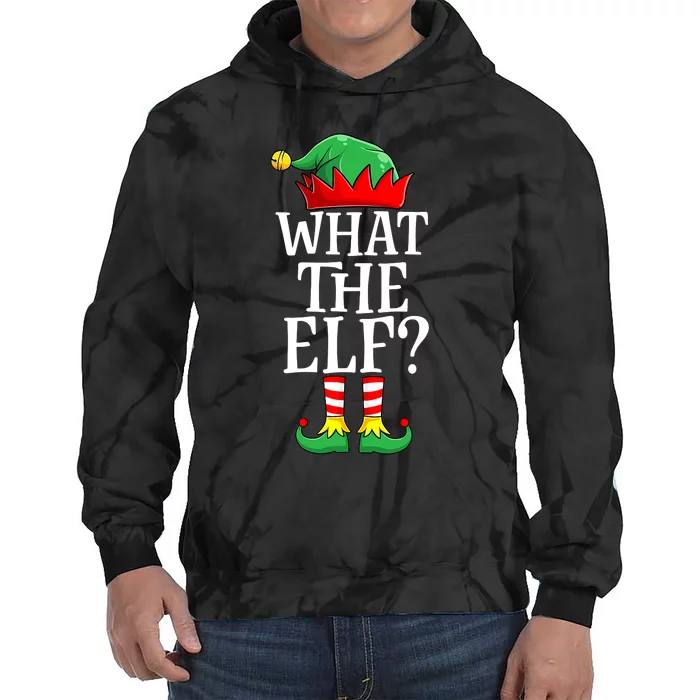 What The Elf Matching Family Group Christmas Party Pajama Tie Dye Hoodie