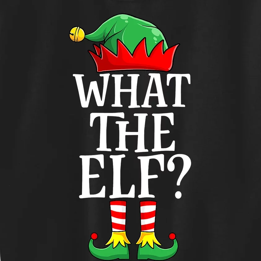 What The Elf Matching Family Group Christmas Party Pajama Kids Sweatshirt