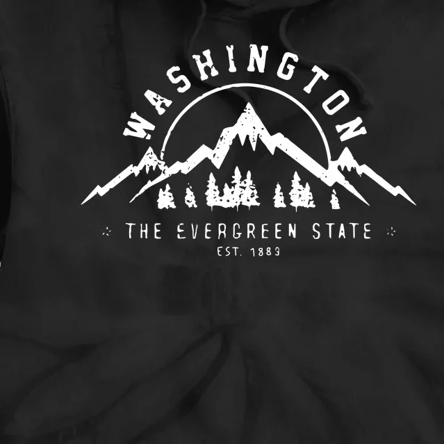 Washington The Evergreen State Nature Mountains Outdoor Gift Hoodie Tie Dye Hoodie