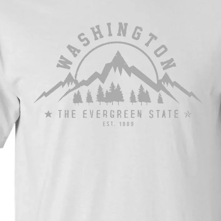 Washington The Evergreen State Nature Mountains Outdoor Gift Tall T-Shirt