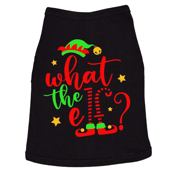 What The Elf Christmas Pajama Xmas Holiday Girl Funny Doggie Tank