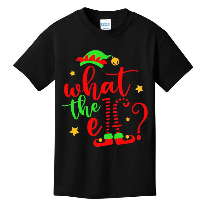 What The Elf Christmas Pajama Xmas Holiday Girl Funny Kids T-Shirt