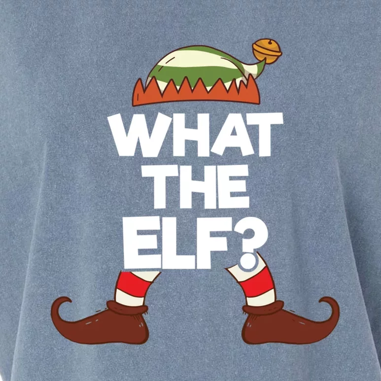 What The Elf Christmas Family Matching Confused Elf Costume Gift Garment-Dyed Women's Muscle Tee