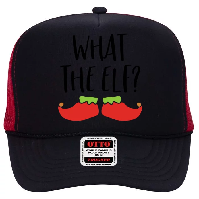 What The Elf Christmas Gift And Gift High Crown Mesh Trucker Hat