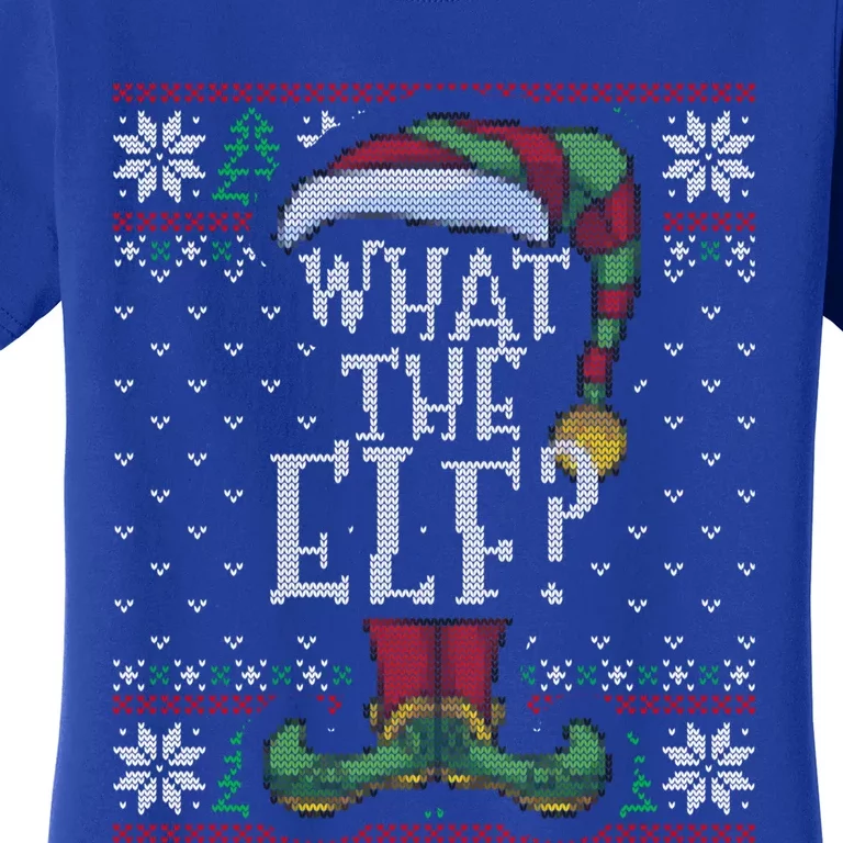 What The Elf Family Christmas Matching Ugly Sweater Pajama Funny Gift Women's T-Shirt