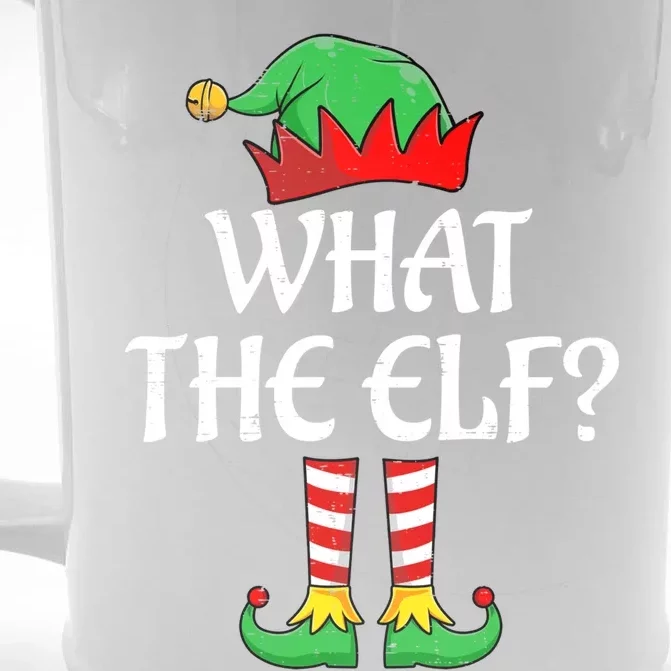 What The Elf Matching Family Christmas Gift Front & Back Beer Stein