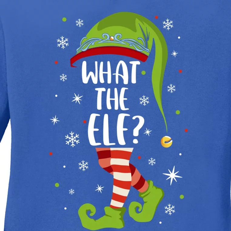 What The Elf Christmas Family Matching Xmas Group Funny Funny Gift Ladies Long Sleeve Shirt