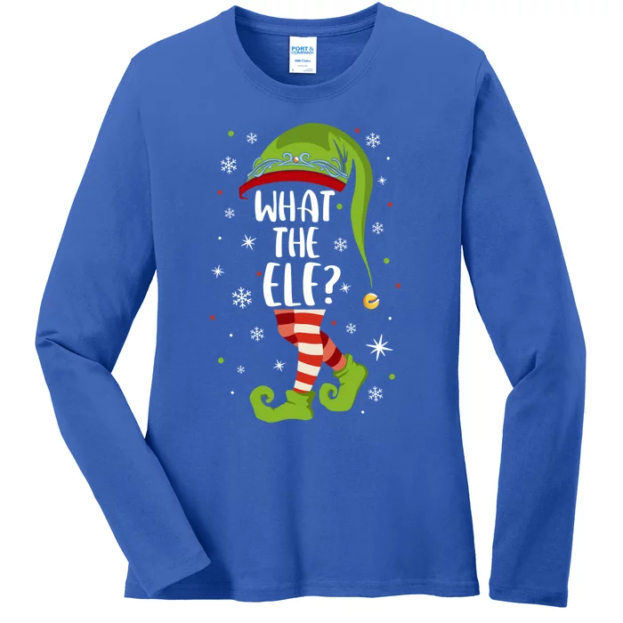 What The Elf Christmas Family Matching Xmas Group Funny Funny Gift Ladies Long Sleeve Shirt