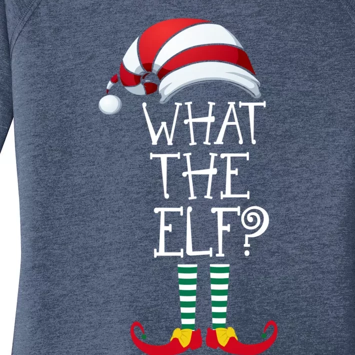 What The Elf? Family Matching Christmas Gift Group Gift Women's Perfect Tri Tunic Long Sleeve Shirt