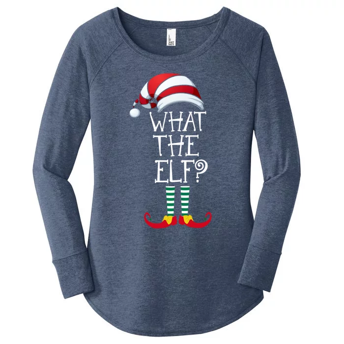 What The Elf? Family Matching Christmas Gift Group Gift Women's Perfect Tri Tunic Long Sleeve Shirt