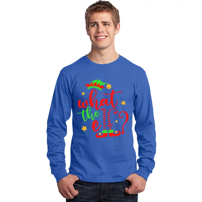 What The Elf ? Christmas Pajama Xmas Holiday Funny Funny Gift Long Sleeve Shirt