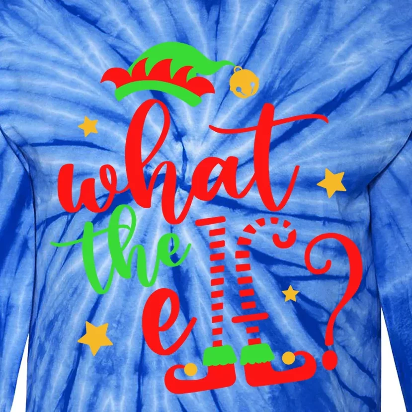 What The Elf ? Christmas Pajama Xmas Holiday Funny Funny Gift Tie-Dye Long Sleeve Shirt