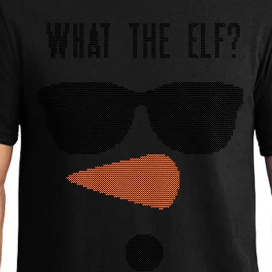 What The Elf? Funny Ugly Christmas Sweater Gift Pajama Set