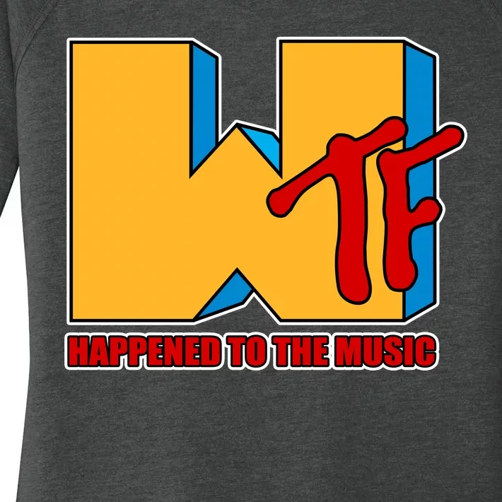 WTF Happened To The Music Funny Women's Perfect Tri Tunic Long Sleeve Shirt