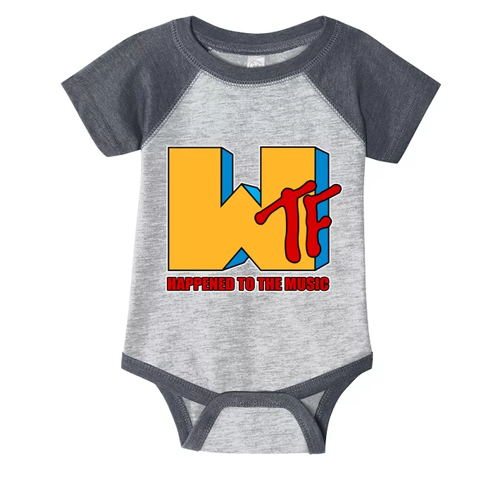 WTF Happened To The Music Funny Infant Baby Jersey Bodysuit