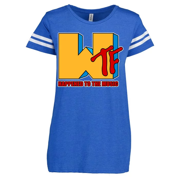 WTF Happened To The Music Funny Enza Ladies Jersey Football T-Shirt