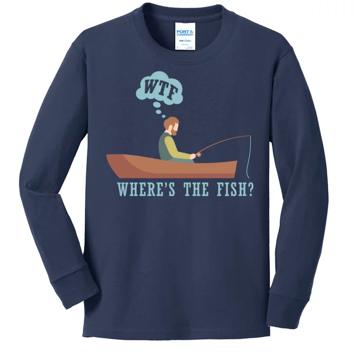 WTF Where The Fish Kids Long Sleeve Shirt