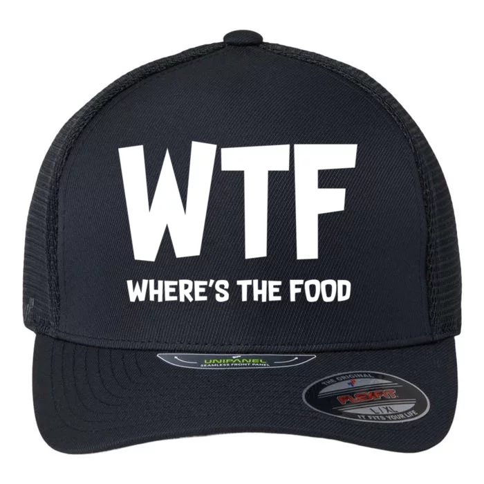 WTF Where's The Food Flexfit Unipanel Trucker Cap